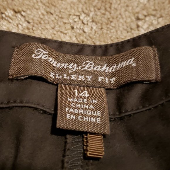 Tommy Bahama Cropped Pants Ellery Fit Summer Modest Brown | Women's 14 Pre-owned - Picture 3 of 12